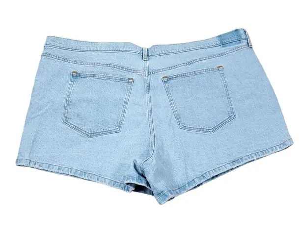 Abercrombie & Fitch Abercrombie High Rise 4" Mom Shorts Light Wash Blue Stretch Denim Size 24 37