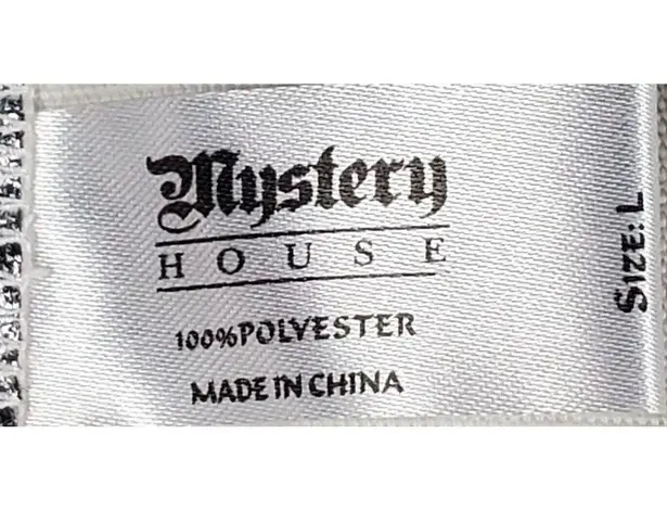 Mystery House Kiss Me Candy Girl Costume Size Large Sexy Silver Halloween Silver