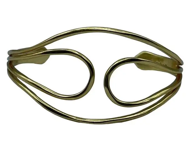 Stella & Dot Fitz Cuff Bangle Bracelet Gold Tone