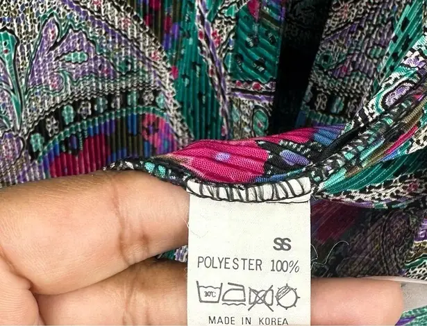 Vintage 90s Paisley Two Piece Set Skirt And Shirt Size Medium Early 90s