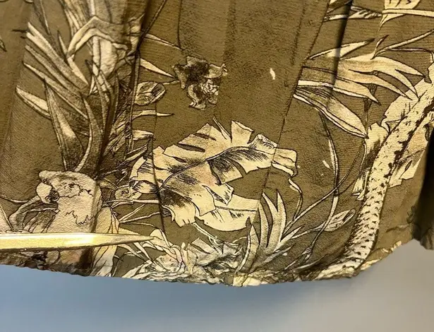 ANINE BING Dress Kaine Mini Dress in Green Tropical Floral Print Sz S GUC