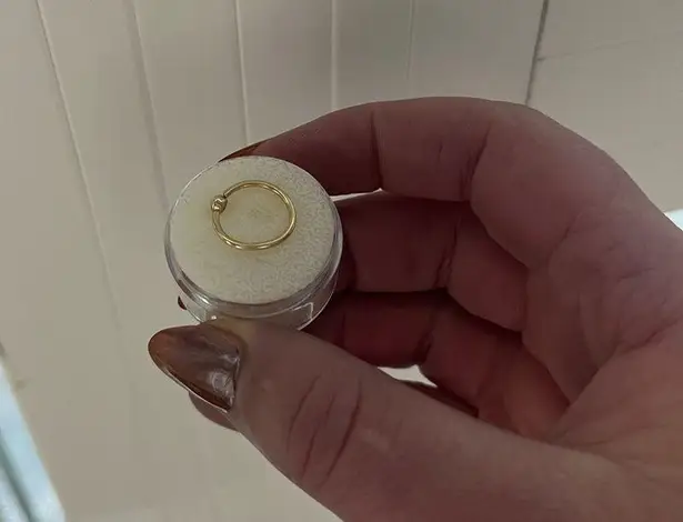 Body Gems Side Facing Bezel Ring with Opal