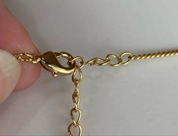 Diamond Shape Dainty Dangle Choker Necklace Gold