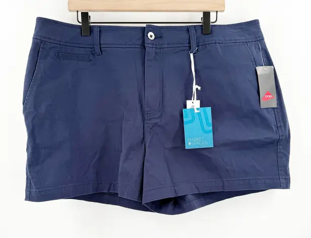 Market & Spruce Shorts Size 18W NWT Navy Blue Cotton Lycra Stretch Curvy Plus