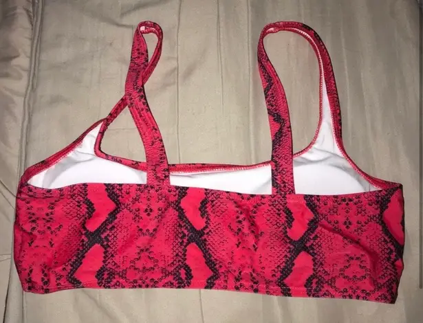 SheIn Red Snake Print Bikini Size M