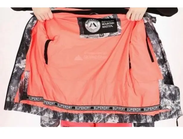 Superdry MNTN Bomber Ski Jacket Women's Size Small Cliff Face Hooded Pockets