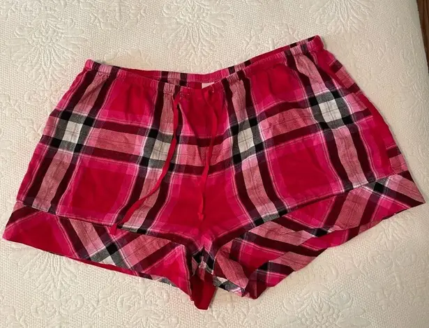 Victoria's Secret Victoria Secret Pink Plaid Pajama Set Top and Shorts Medium EUC Soft Sexy