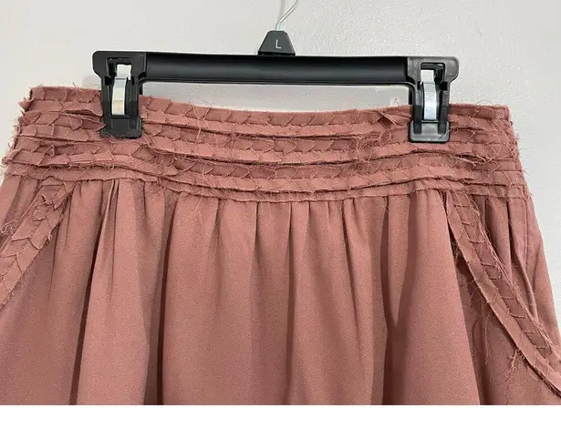 Maison Scotch Mini Skirt Small Pink Ruffled Romantic Swiftie Fairy Boho
