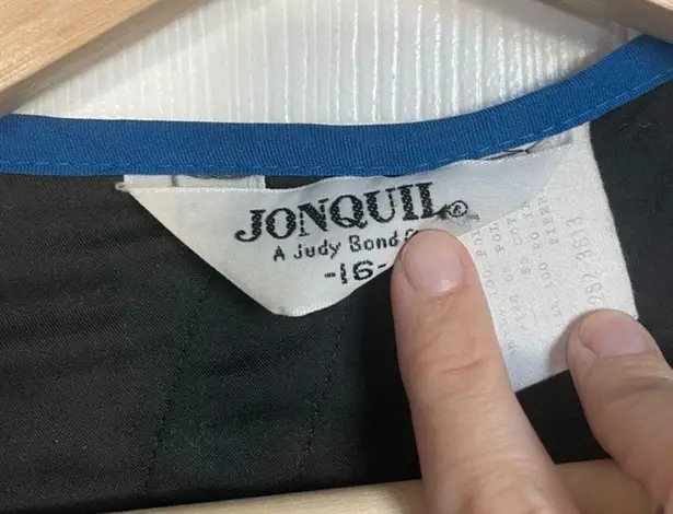 Vintage quilted open front jacket coat blue zig zag print retro 90s y2k kidcore Size 16