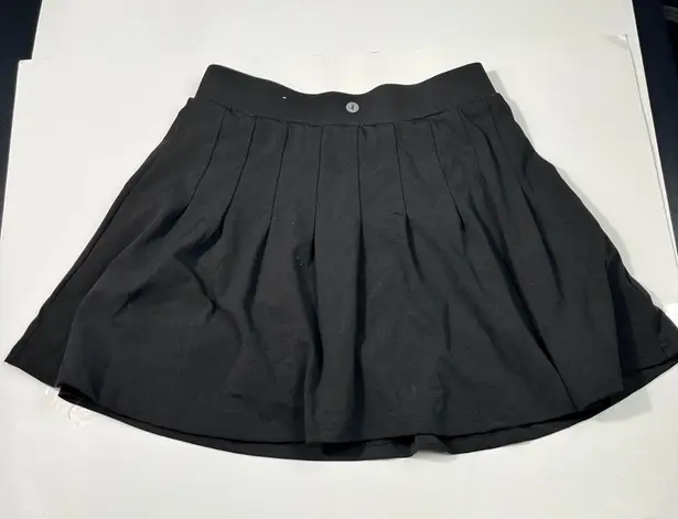 Indero Athletic Indero Active Black Pleated Moisture Wicking Athleisure Skort Tennis Skirt Large
