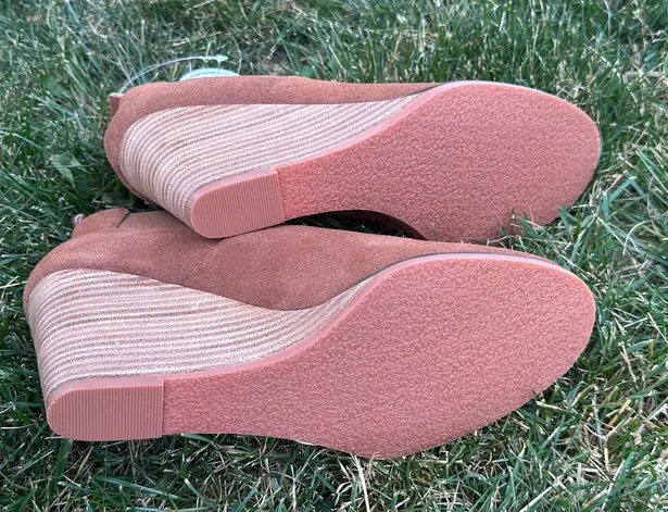 Caslon Willa Tan Suede Wedge Ankle Bootie NEW Womens 10 Water Resistant 3" Heel