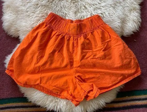 Energie Vintage 80s garment dyed cotton shorts orange high rise shorts vtg