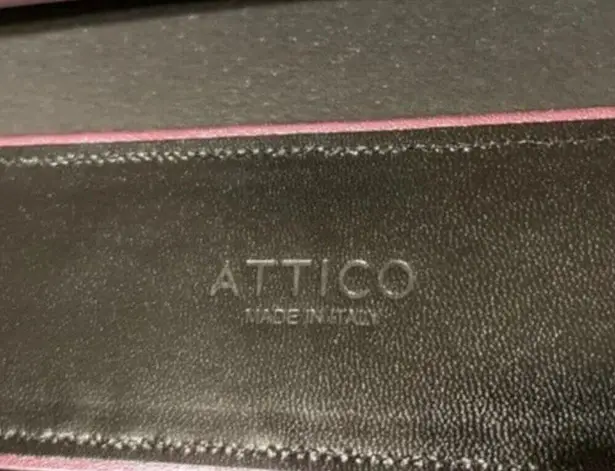 The Attico pair of Faux leather bracelets pink