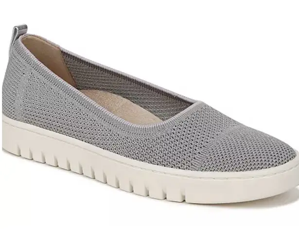 Vionic Uptown Skimmer Women's Knit Slip-on Comfort Shoe Light Grey Size 8
