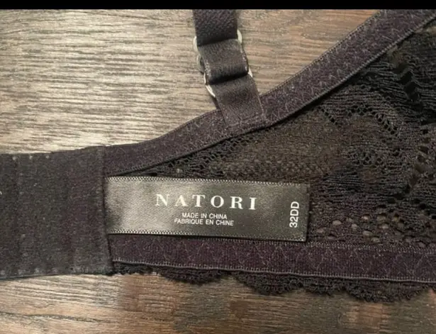 Natori Black Lace Trim Bra 32DD