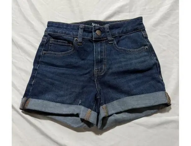 Women's AERO Denim Shorts Size 0 Blue thumbnail 1