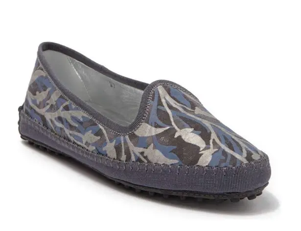 Tod's Tod’s Tess Patterned Slip-On Flats, Antracite Size EU 37.5 New in Box +DustBag