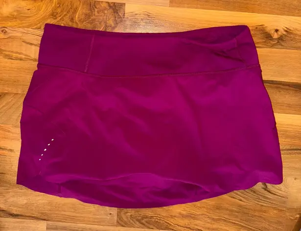 Athleta  Run With It 14in Skort Skirt Shorts Magenta Purple Women's Size L pickle