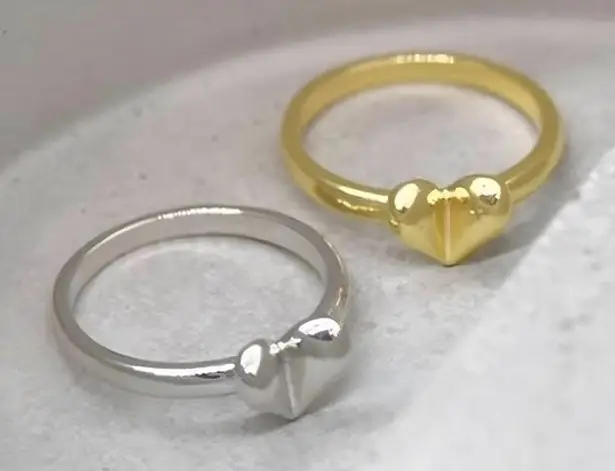 Matching Couples Heart Ring Gold