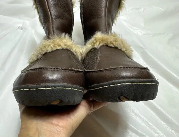 Jambu Eskimo brown faux fur lined winter boots sz 7.5