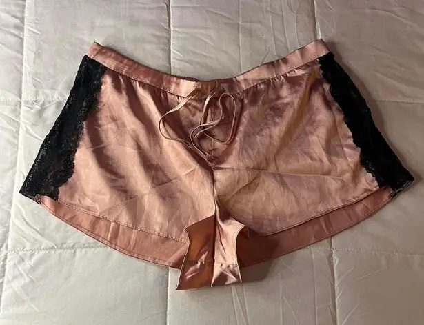 La Senza Pale Pink/Coral Lace Lounge Shorts