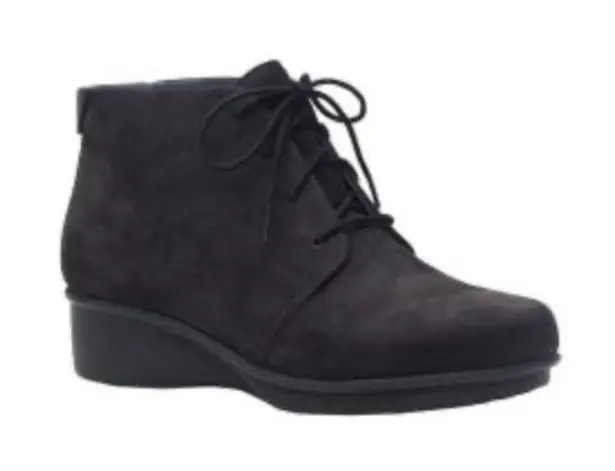 Dansko  Lucille Suede Ankle Chukka Booties In Dark Grey