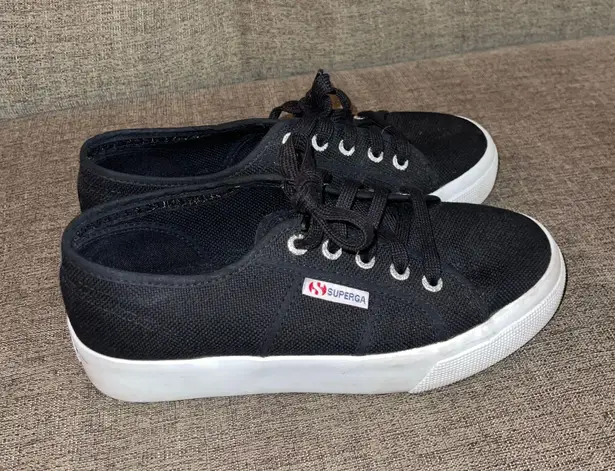 Superga Black Platform Sneakers