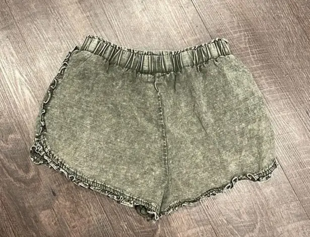 Mustard Seed  ruffle trim shorts khaki green thumbnail 5