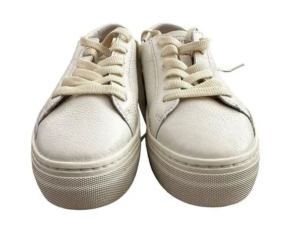 Soludos the Ibiza white platform leather sneakers size 7