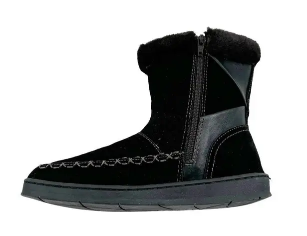 Earth Origins Willa Comfort Faux Fur Lined Bootie Winter Boot Black Size 7