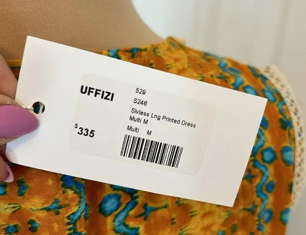 Uffizi 529 Printed Sleeveless Midi Maxi Dress Size M