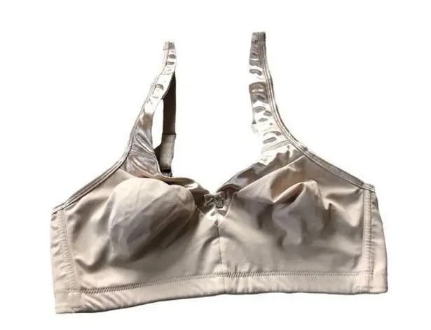 Breezies Full Coverage Satin Trim Wirefree Bra Women's Warm 36C Style# A294620 Size undefined
