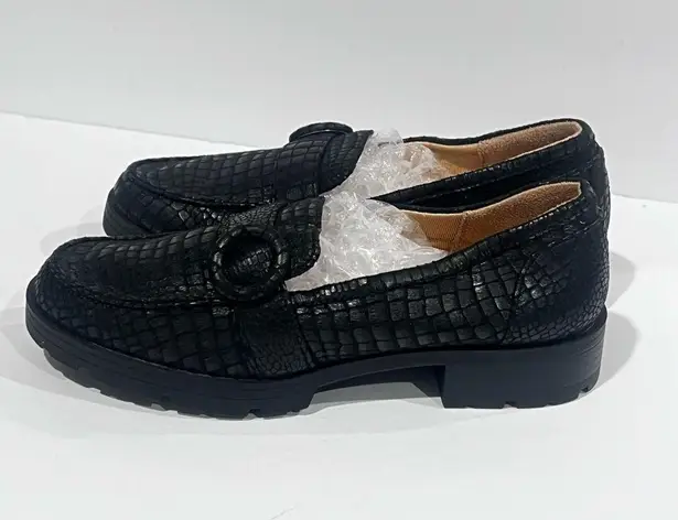 Life Stride Women’s Lolly Slip-On Loafer Black Croc Size 5M Chic Comfort Flats 🔥