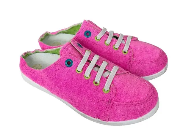 Vionic Beach Pink Breeze Terry Cloth Slip On Sneakers Sz 6.5