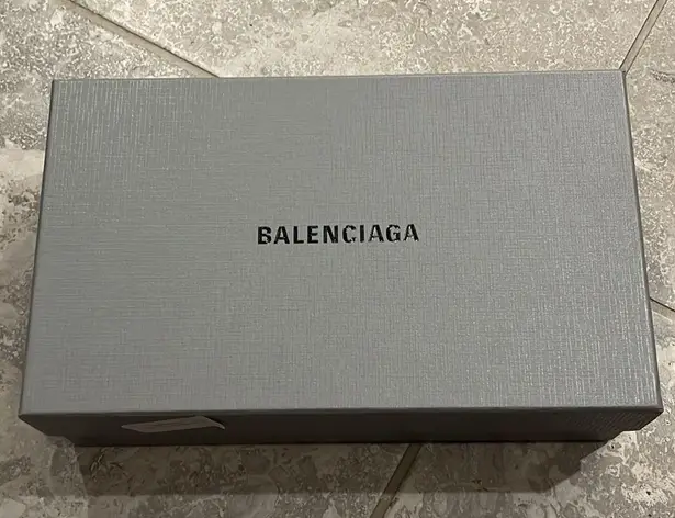 Balenciaga Knife Glitter High Heel Mules in Silver Titanium Size 36 New in Box
