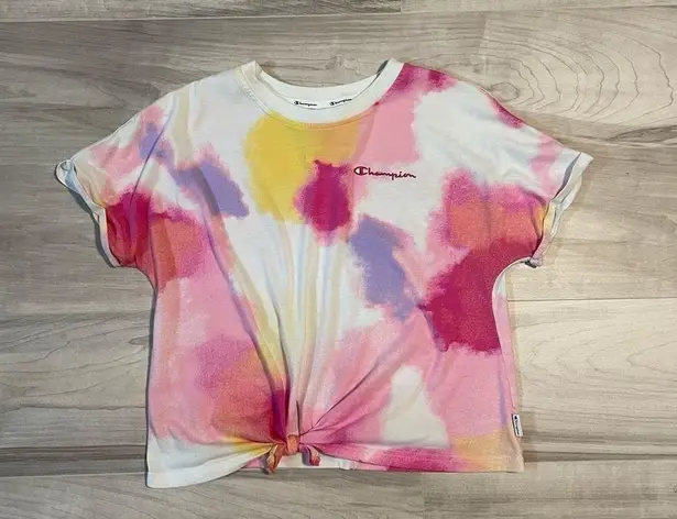 Champion  Authentic Athletic Wear Pink Multi-Colored Tie Dye Top- Size Small