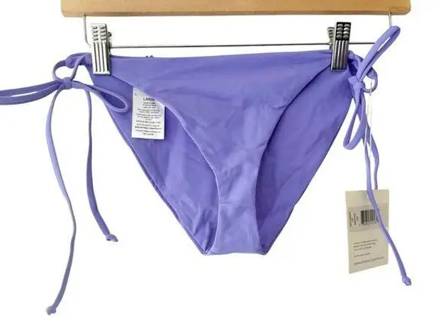 Mara Hoffman Lei Amnesia Purple Side Tie Brazilian Bikini Bottoms Size Large