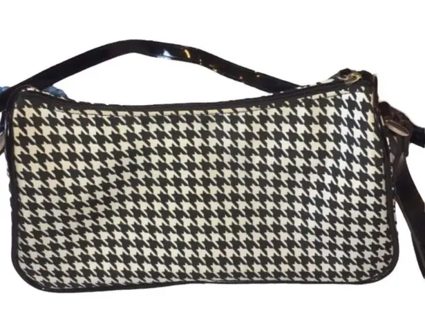 Houndstooth Black & White Small Shoulder Handbag