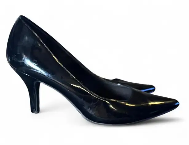 East 5th Women’s Size 10 Black Faux Patent Leather Pumps Pointed Toe Heels