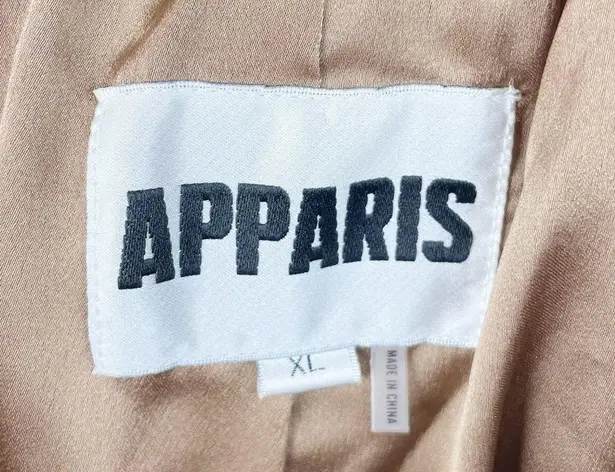 Apparis Ryan Vegan Leather Track Pants Joggers in Camel Tan Women's Size XL