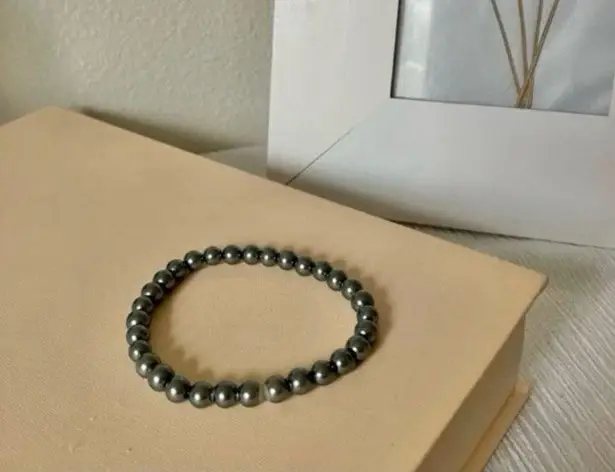 Black Pearl Stretch Bracelet Vintage “Xavia” Small Petite Dark Romance Classic