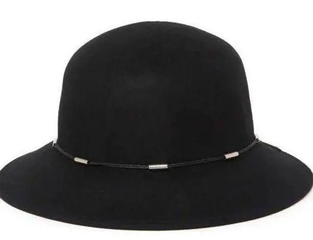 C&C California C & C California hat felt floppy black w /silver detail OSFM NWT