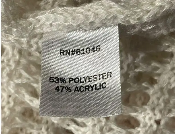 Vanity Women’s Fringe Cardigan Vest – Size Large – Boho Crochet Knit