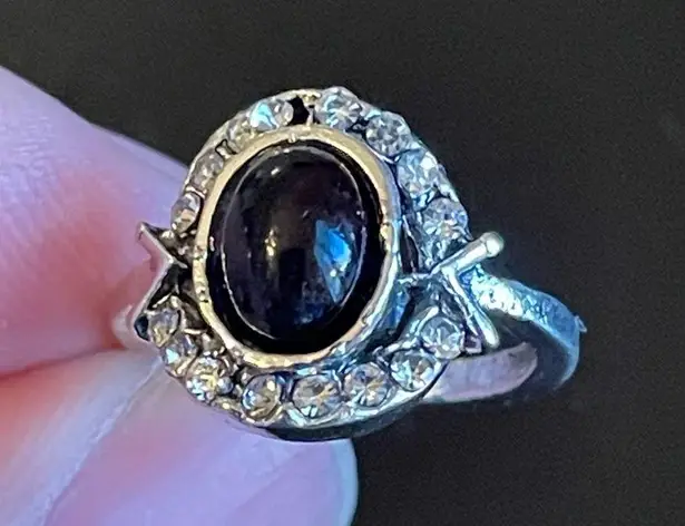 Black onyx CZ ring size 5