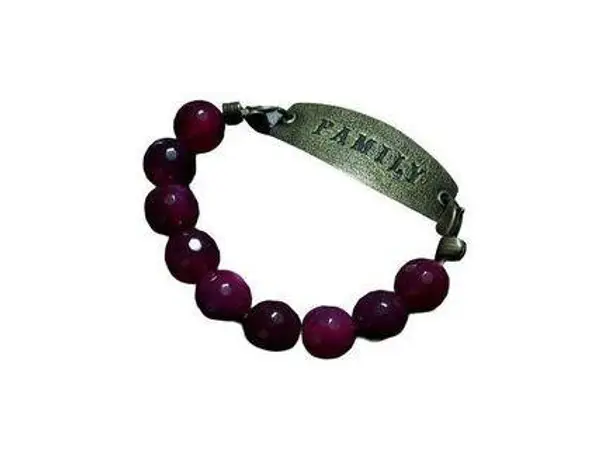 Unlisted Red purple Garnet Family 7" lobster clasp bracelet