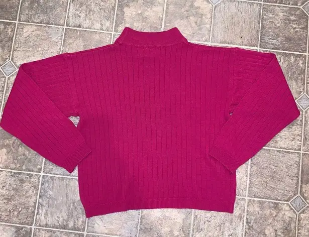 Pink Susan Michaels Mock Neck Knit Sweater