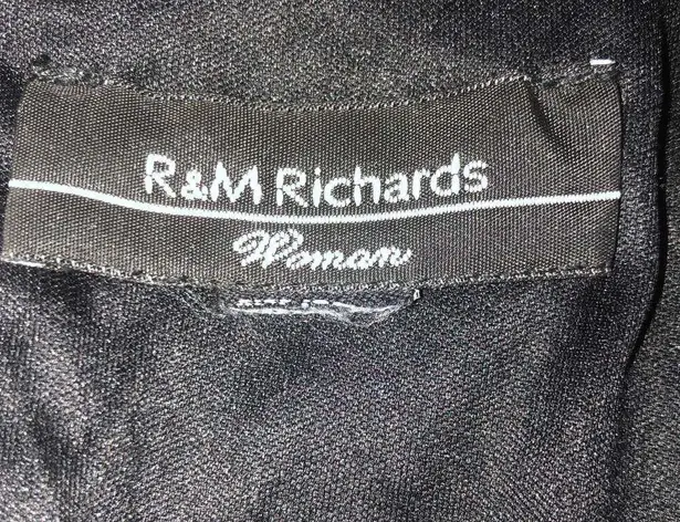 R & M Richards R&M Richard’s Black and silver sequin midi short sleeved dress size 22 w