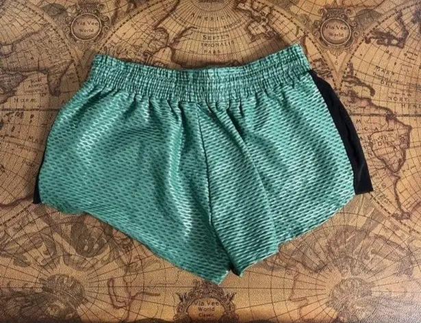 Koral Womens Duffle Green Power Shiny Netz Activewear Athleisure Gym Shorts sz S