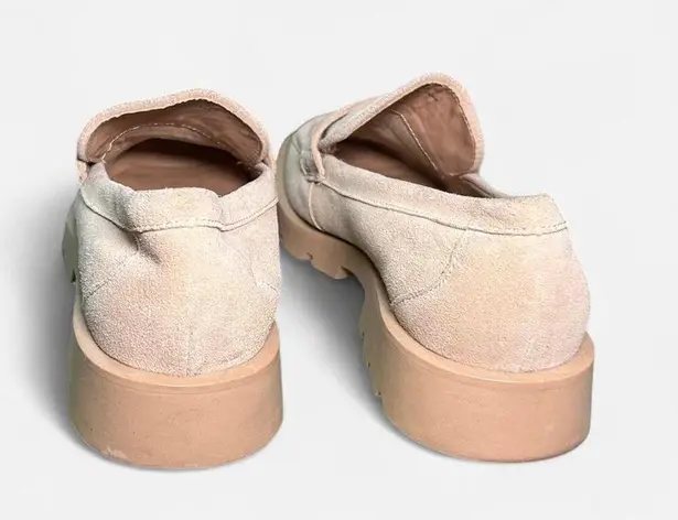 Dulce Vita Chunky Academia preppy lug sole Elias Dune Suede almond Toe Loafer 11 Tan