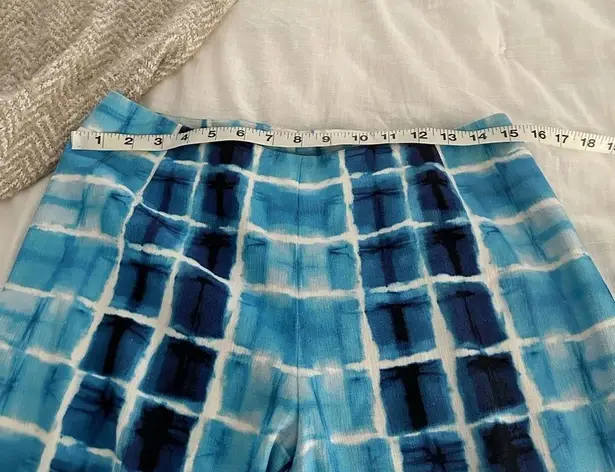 Lafayette 148 Women’s 6 Blue Tie Dye Dress Pants